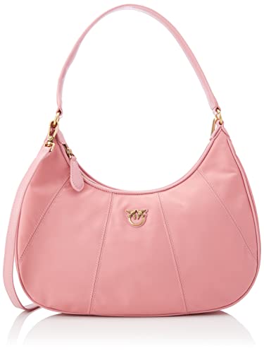 PINKO Damska torba Half Moon Classic nylon Ricicl, O78q_różowa antyczny złoty, rozmiar uniwersalny