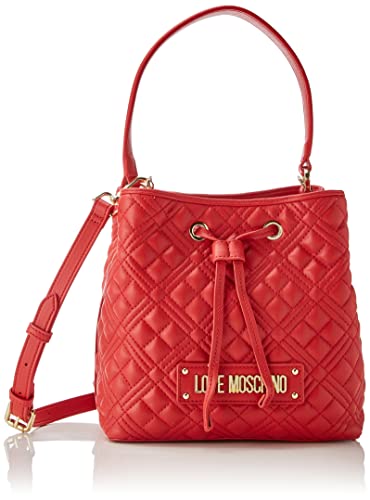 Love Moschino Damska pikowana torba na ramię Borsa Pu Rosso Blue Denim, 23 x 23 x 14