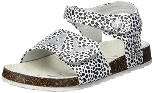 REPLAY Dziewczęce sandały Birky Jr Pie, 062 White Black, 21 EU