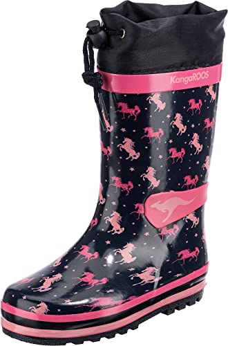 KangaROOS K-Rain kalosze gumowe, granatowe/Horse, 24 EU