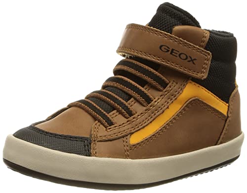 Geox J Gisli Boy Sneakersy Chłopcy,Lt Brown Black,24 EU