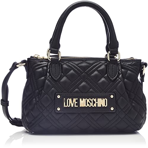 Love Moschino Damska torba na ramię Borsa pikowana Pu Nero, czarna, 15 x 24 x 10