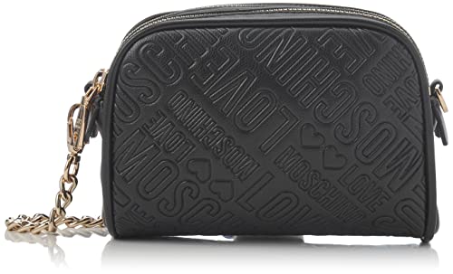 Love Moschino Damska torba na ramię Borsa Pu tłoczona (logo) Nero kolorowa, 13 x 18 x 5