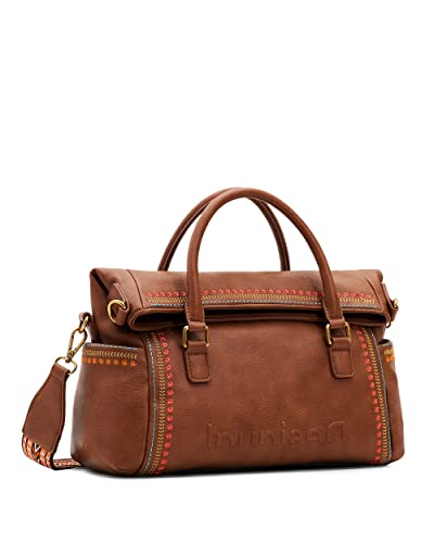 Desigual Torba damska Wamel, zielona Loverty 2.0 6011 Camel, brązowa