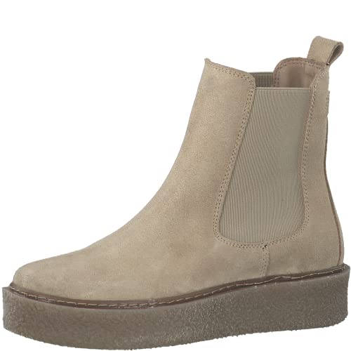 Marco Tozzi Damskie 2-26853-29 skórzane buty z podszewką, modne kozaki, piaskowe, 39 EU