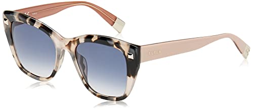 Furla Damskie okulary przeciwsłoneczne Sfu534, brązowe/różowe Havana, 66