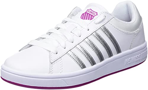 K-Swiss Damskie trampki Court Winston, WH/SLVR/FSTVLFUCHSIA, 41,5 EU
