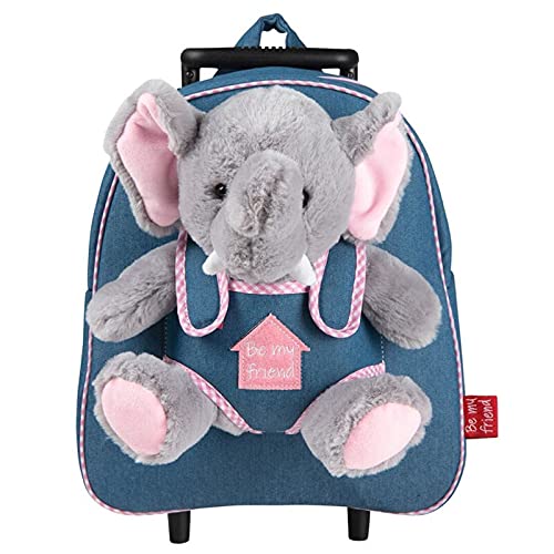 PERLETTI Pluszowy plecak 32cm z wyjmowanym słoniem Allie, Color, Talla única, zwykły