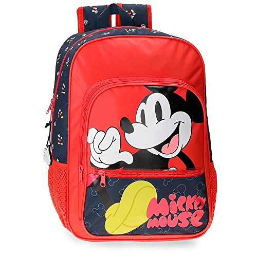 Disney Mickey Mouse Fashion plecak szkolny, wielokolorowy, 30 x 38 x 12 cm, mikrofibra, 13,68 l, kolorowy, plecak szkolny, kolorowy, plecak szkolny