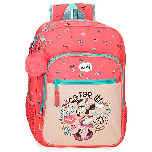 Disney Minnie Lovin Life Plecak szkolny Wielobarwny 30x38x12 cms 13,68L Mikrofibra, Wielobarwny, plecak szkolny
