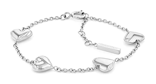 Calvin Klein Damska bransoletka łańcuszkowa z kolekcji ALLURING ze stali nierdzewnej - 35000299, Jeden rozmiar, Stal nierdzewna, Bez kamieni szlachetnych
