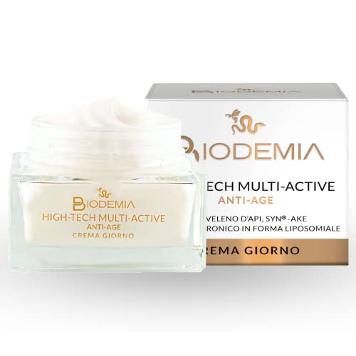 BIODEMIA | Multi-Active High-Tech Krem Do Twarzy, Krem na Dzień Anti-Age Z Jad Pszczeli i Kwas Hialuronowy Szybko wchłaniający, Wspomaga Zmarszczki Ekspresji, 50 ml