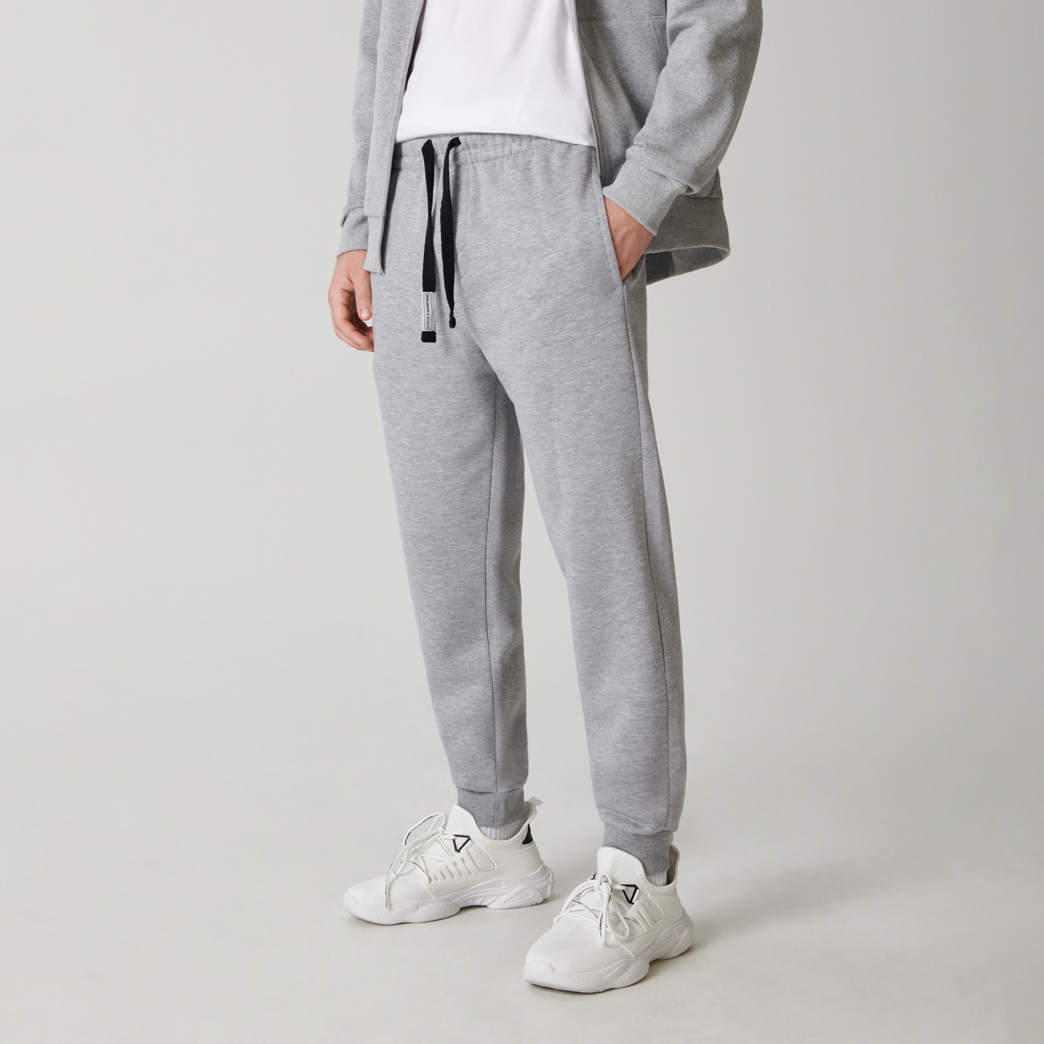 Sinsay - Spodnie jogger - Jasny szary