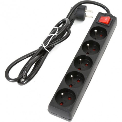 No name Listwa zasilająca FIESTA 1,5m czarna FL5F15