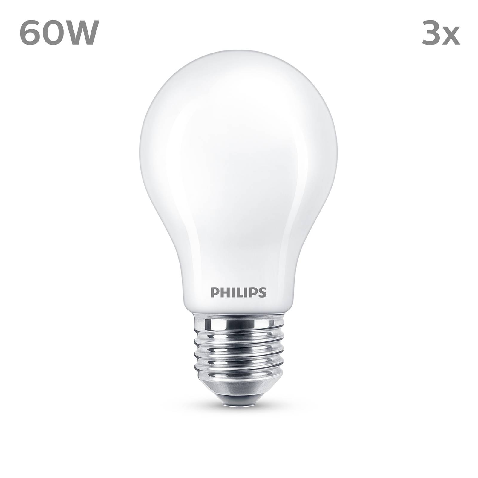 Philips LED E27 7W 806lm 2 700K mat 3 szt.