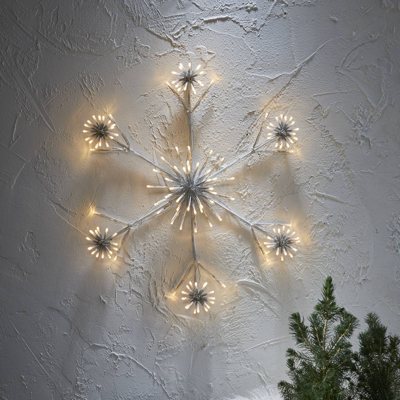 STAR TRADING Oświetlenie dekoracyjne LED Flower Snowflake Ø60cm