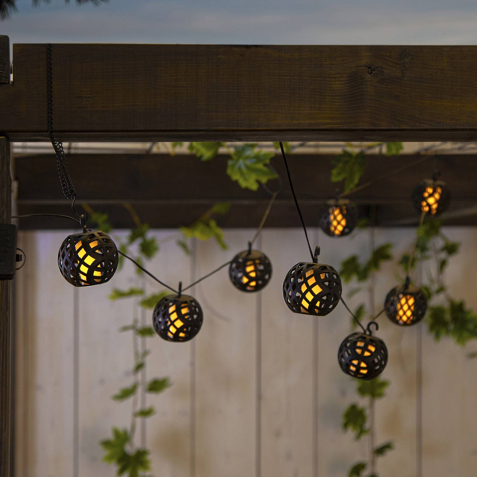 Łańcuch solarny LED Flame efekt płomienia