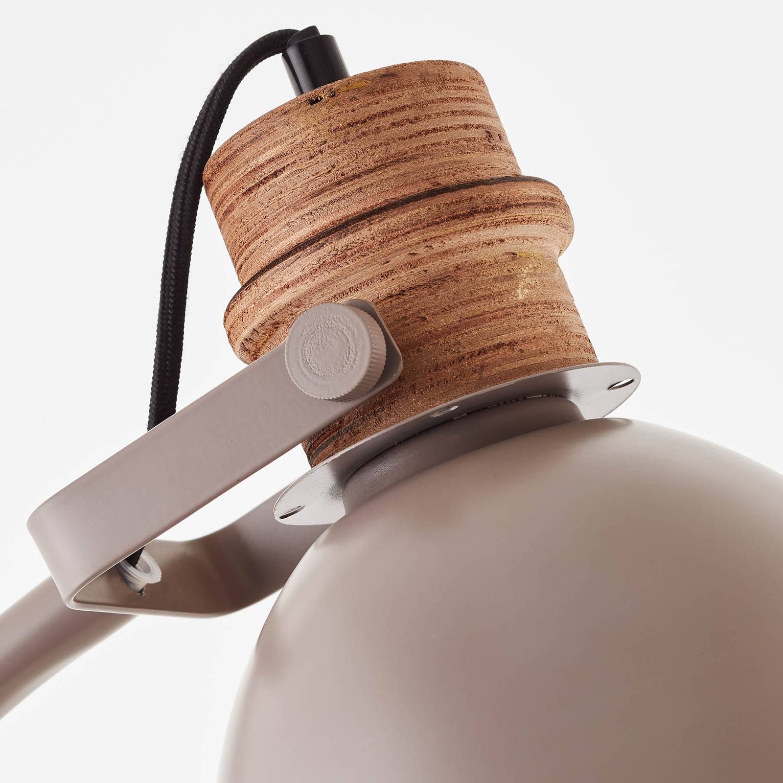 Lampa stojąca Erena, głowica wychylana, taupe