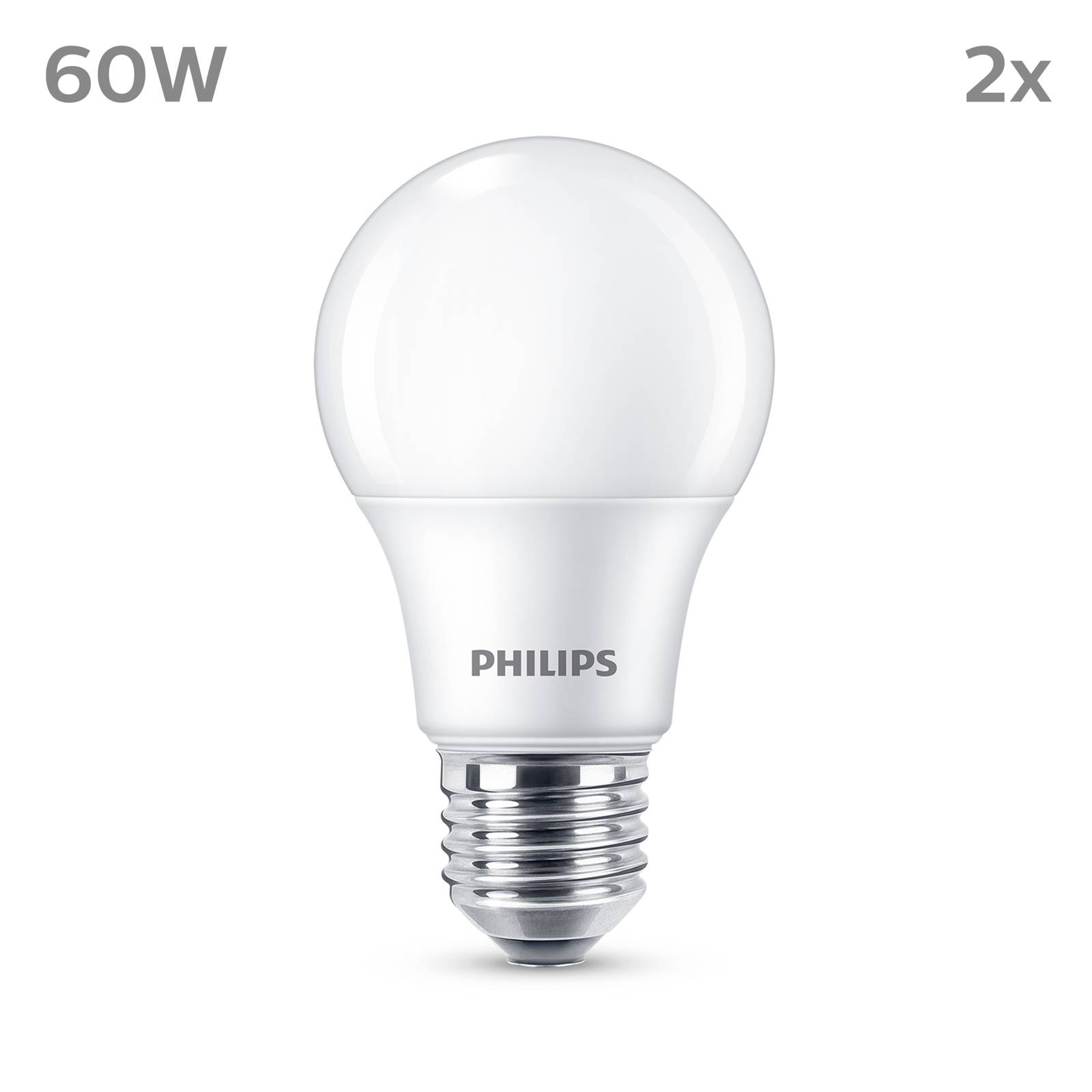 Philips LED E27 8W 806lm 2 700K mat 2 szt.