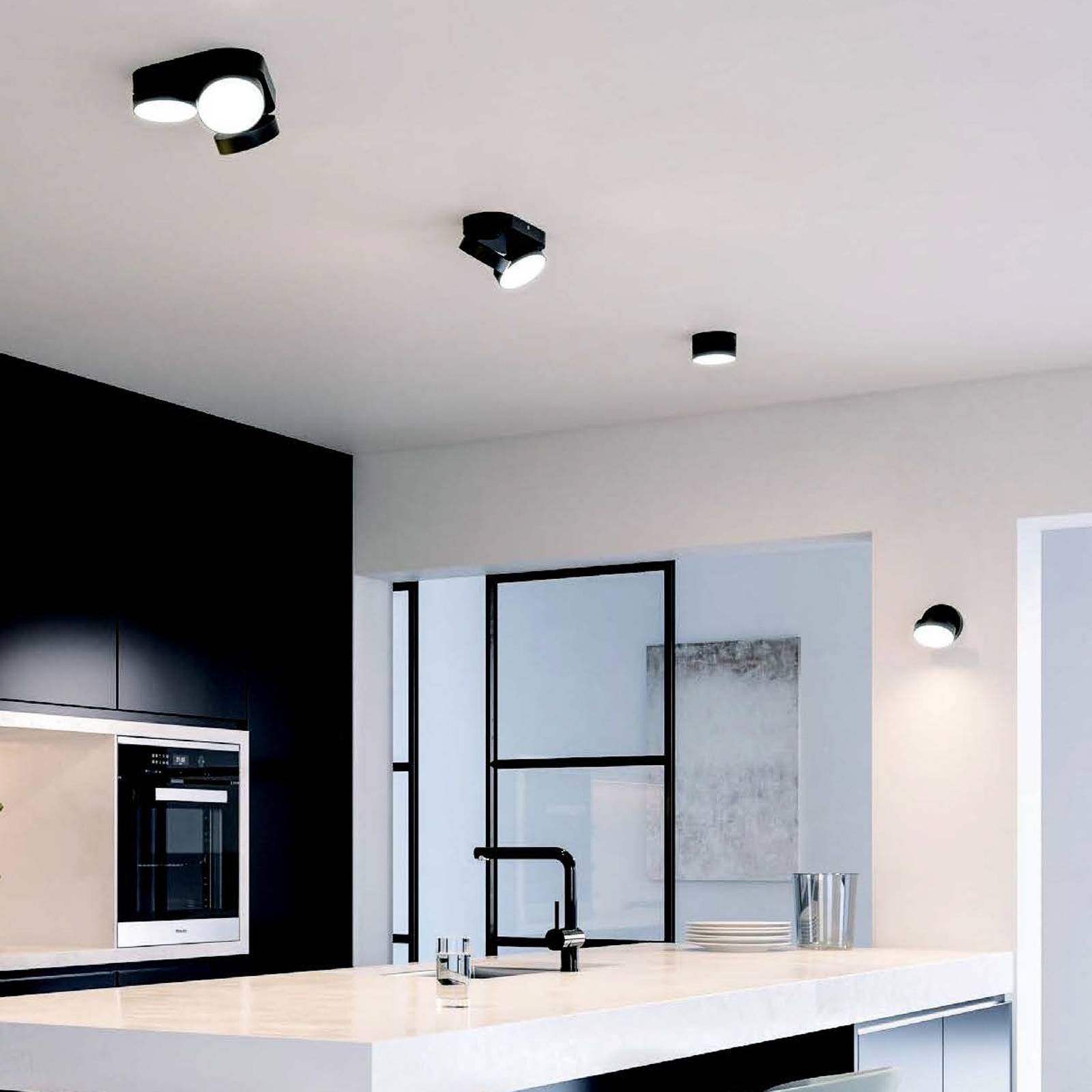 Spot sufitowy LED Stanos, CCT, 1-punktowy, czarny