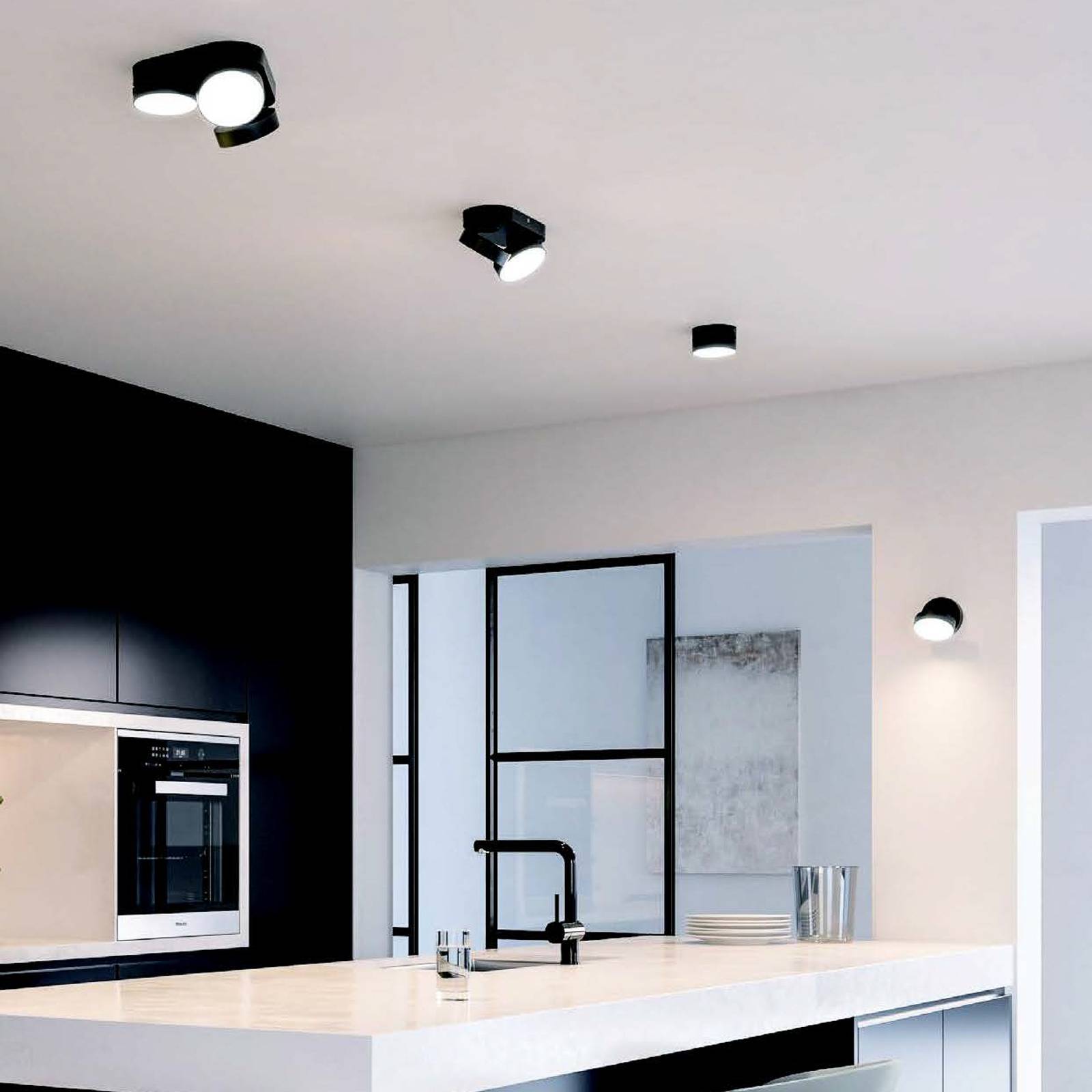 Spot sufitowy LED Stanos, CCT, 3-punktowy, czarny