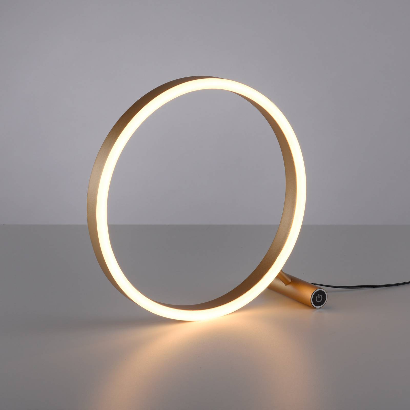 Lampa stołowa LED Ritus, mosiądz matowy
