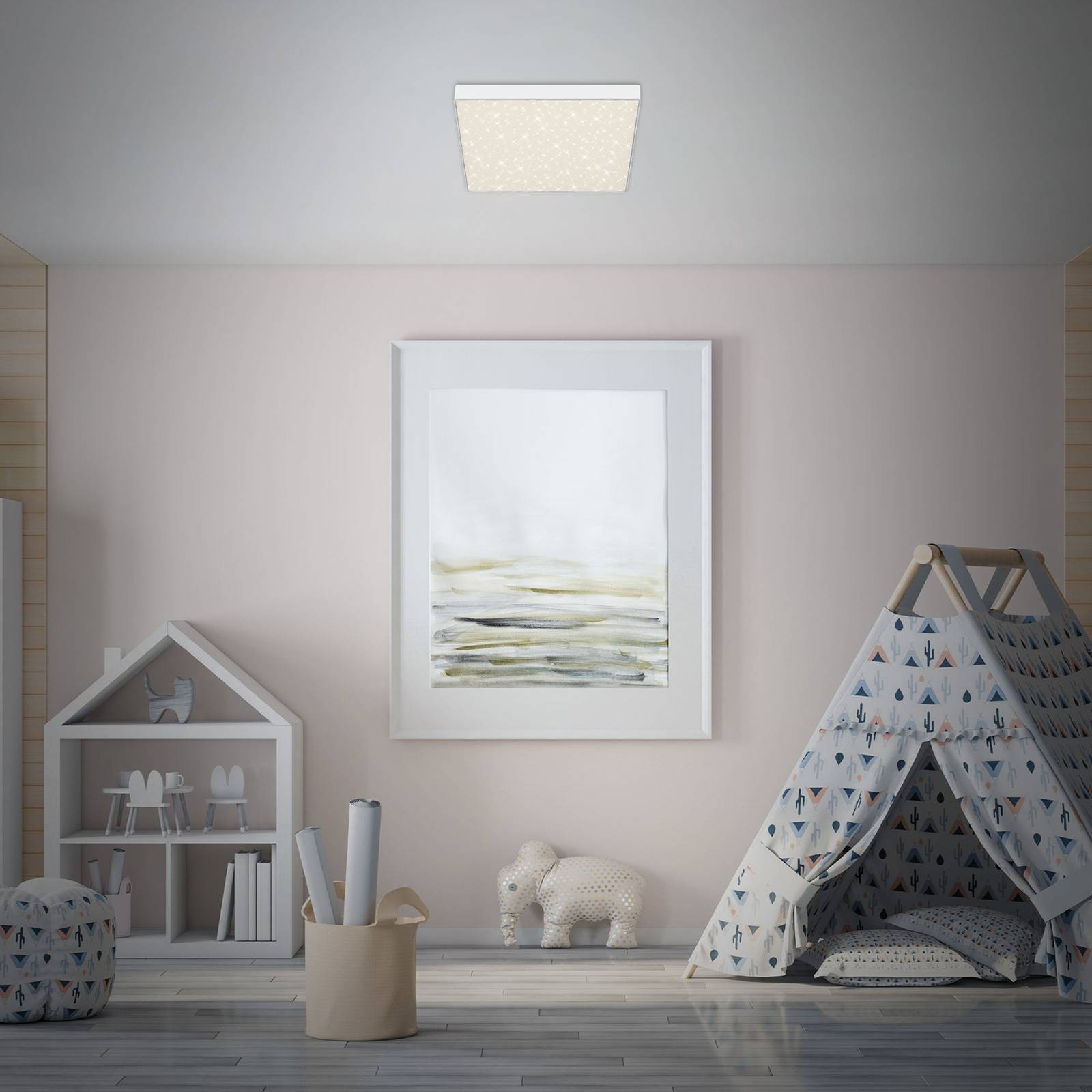 Sufitowa LED Flame Star 840, 28,7x28,7cm, biała
