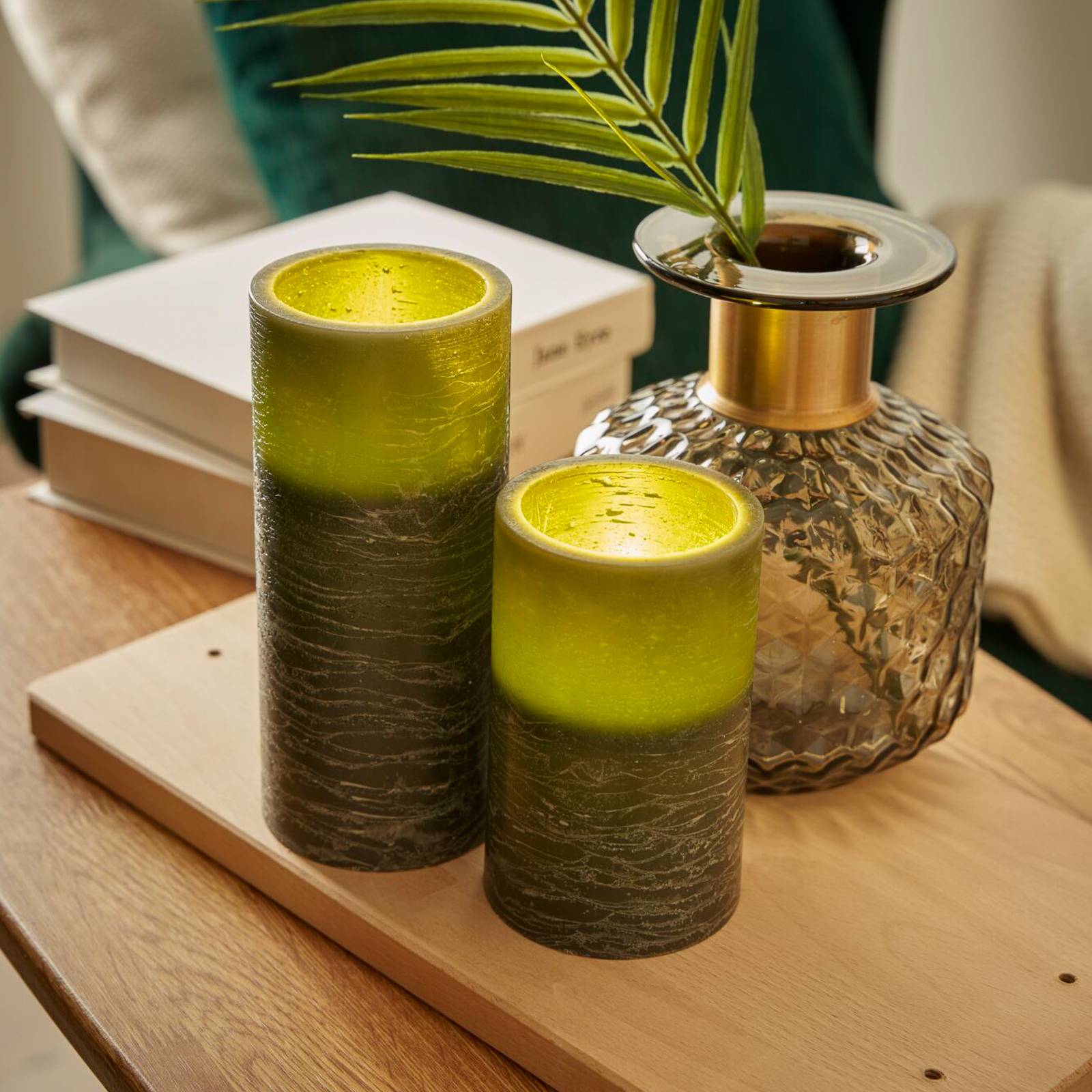 Pauleen Cosy Shine Candle świeca, 2szt, zielona
