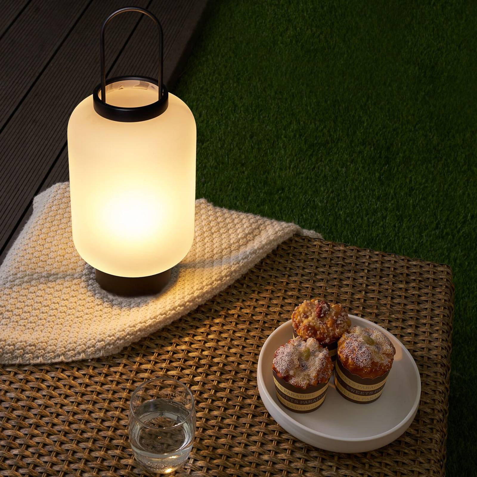 Pauleen przenośna latarnia Glow, timer, IP44