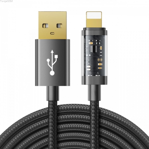 Joyroom kabel USB - Lightning do ładowania / transmisji danych 2,4A 20W 2m czarny S-UL012A20