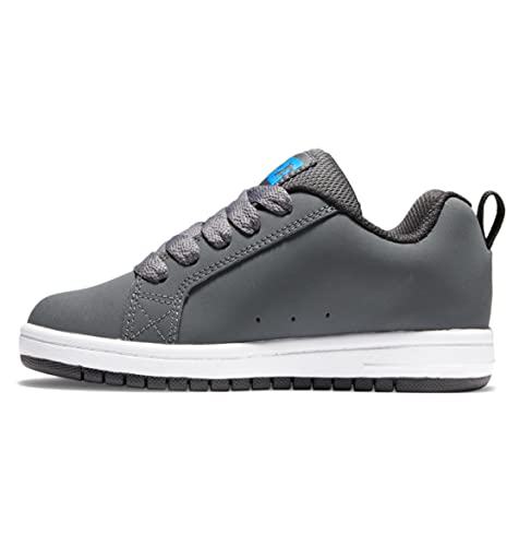 DC Shoes Męskie trampki Court Graffik-Leather Shoes for Kids Sneaker, ciemnoszare/czarne, 32 EU
