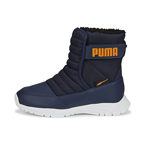 PUMA Unisex buty dziecięce Nieve WTR Ac Ps Sneaker, Peacoat Vibrant Orange, 19 EU