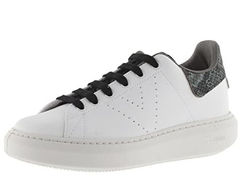 Victoria Milan EFECTO Piel & SERPIENTE, Trampki damskie, Antracita, 36 EU