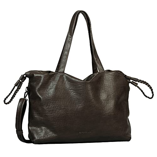 TOM TAILOR Damska torba na zakupy Liza Zip Shopper L, ciemny brąz