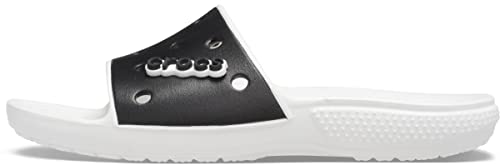 Crocs Unisex klasyczne sandały męskie i damskie, Biały, czarny - 38.5/39.5 EU