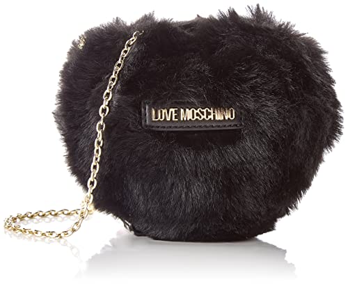 Love Moschino Damska torba na ramię Borsa Soft Pl Nero, czarna, 13 x 15 x 8