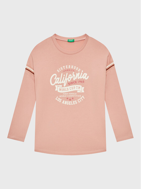 United Colors Of Benetton Bluzka 3VR5C108Q Różowy Regular Fit