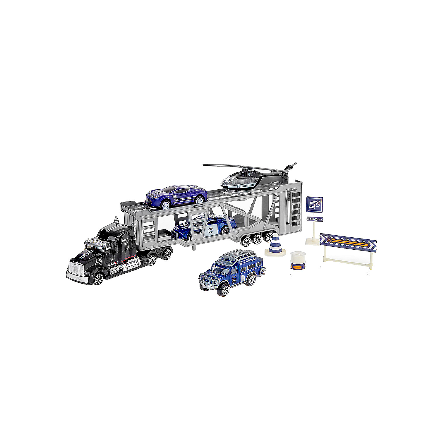 Transporter śmigłowca policyjnego, z akcesoriami