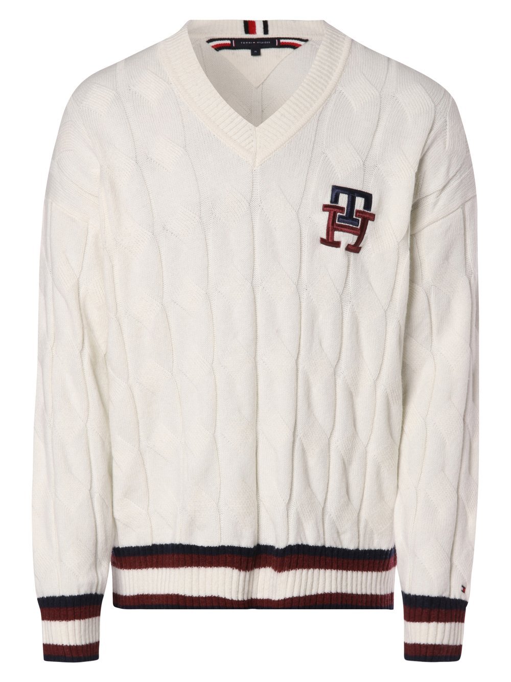 Tommy Hilfiger - Sweter męski, biały