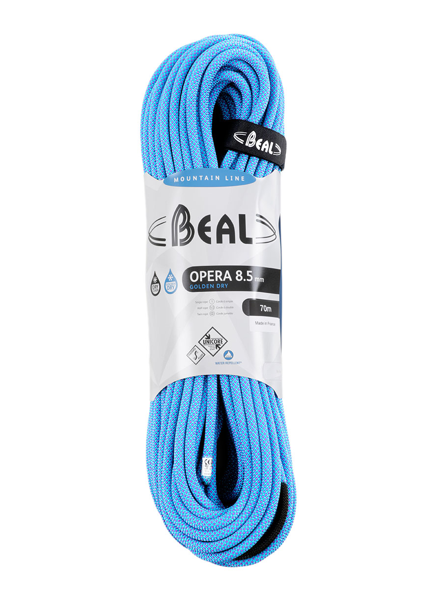 Lina dynamiczna Beal Opera 8,5 mm 70m Unicore GOLDEN DRY - blue