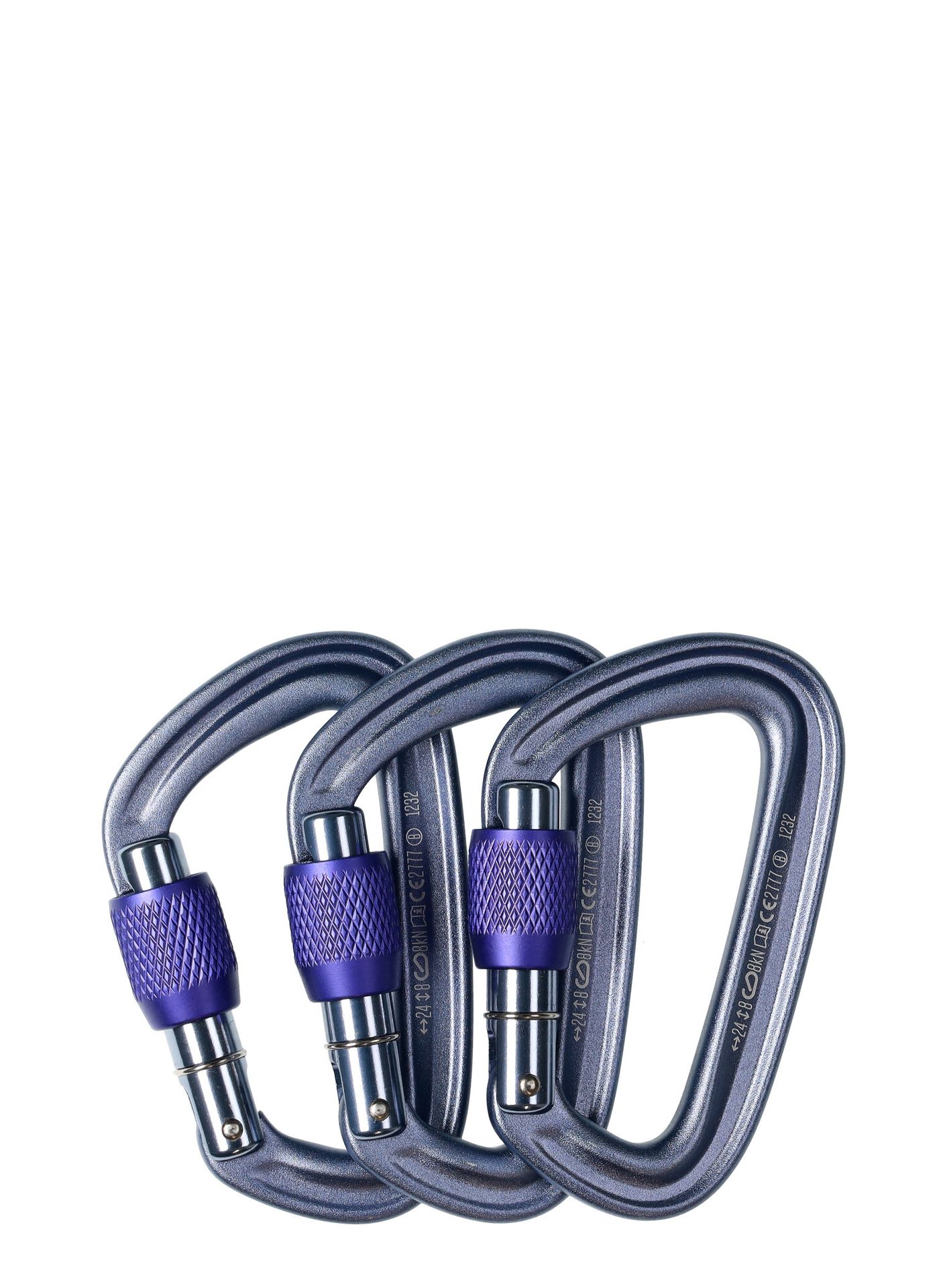 Karabinki Black Diamond LiteForge Screwgate 3 Pack - gray