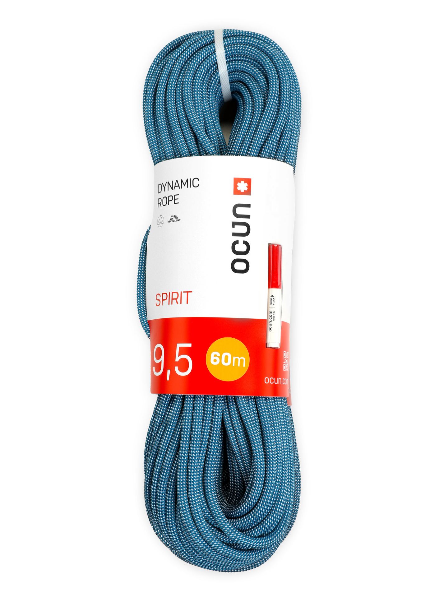 Lina wspinaczkowa Ocun Spirit 9,5 mm 60m - blue/white