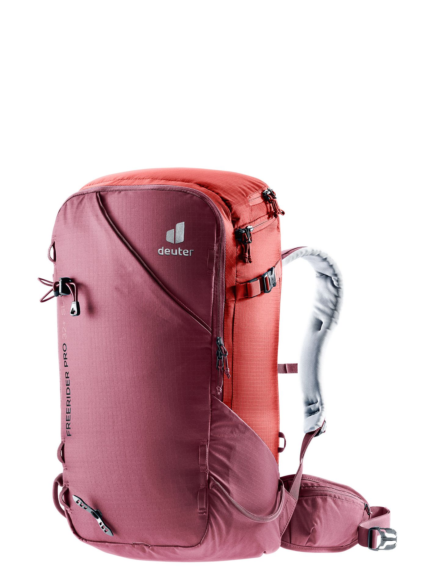Plecak narciarski damski Deuter Freerider Pro 32+ SL - maron/currant