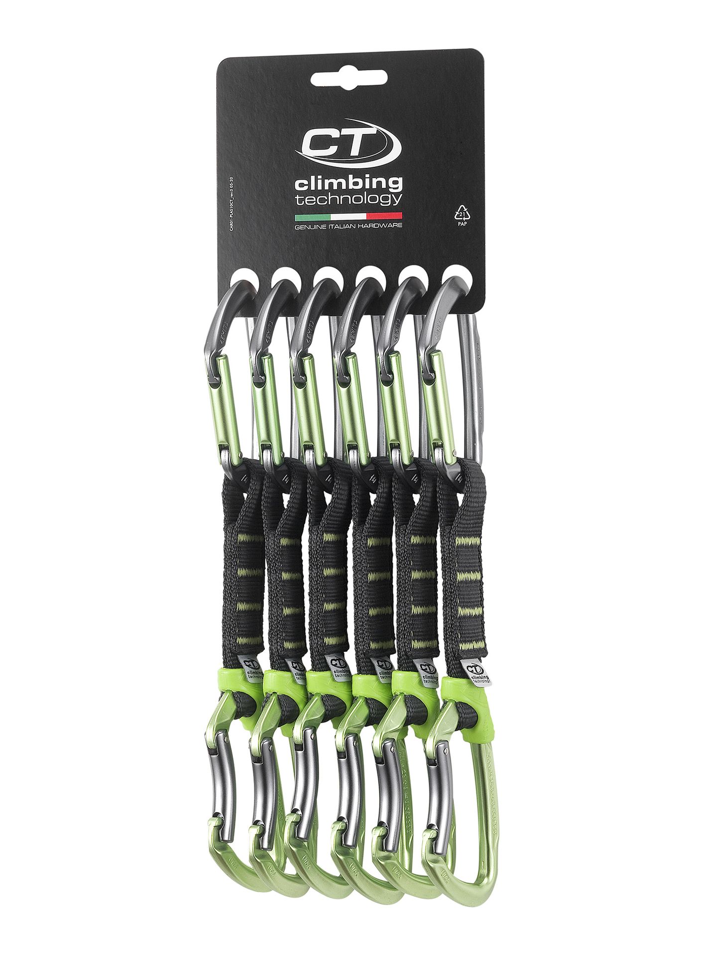 Ekspresy wspinaczkowe Climbing Technology Lime Set Pro NY 12 cm 6-pack - anodized
