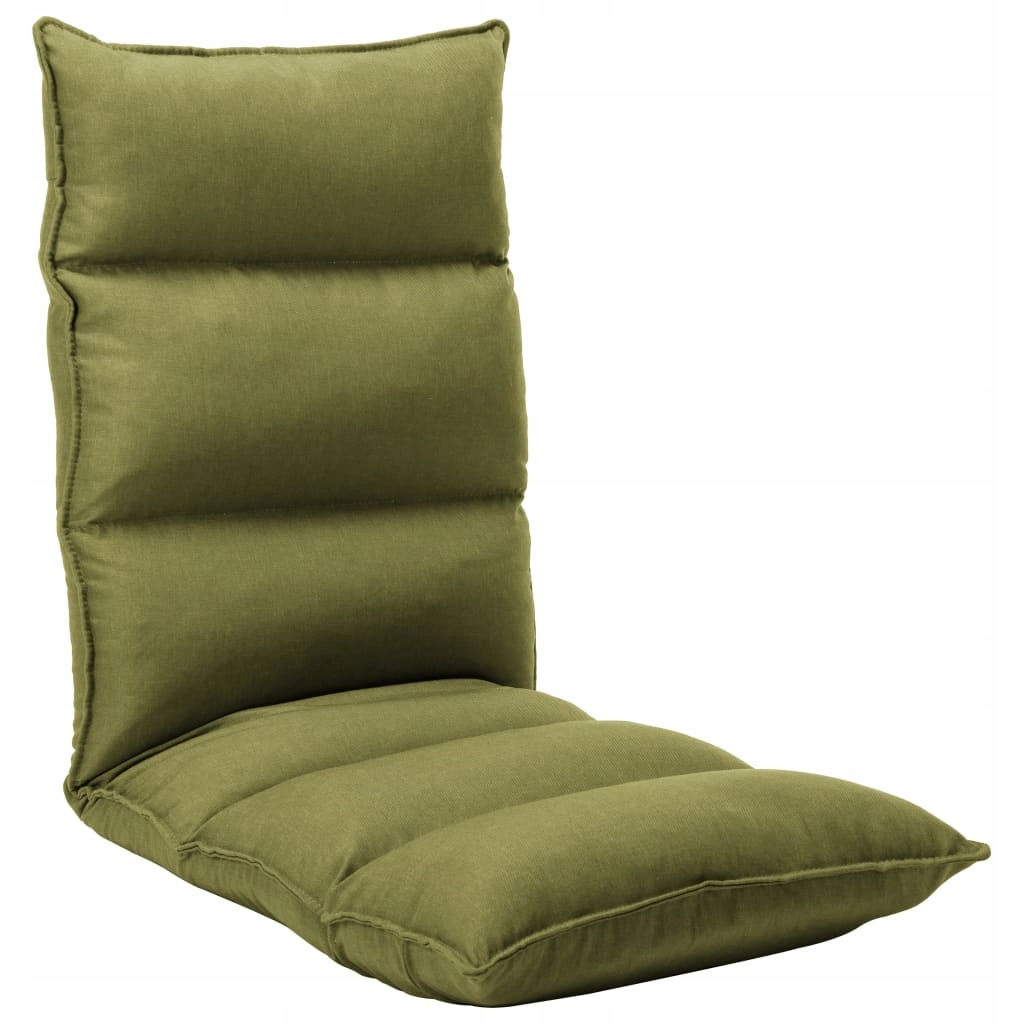 vidaXL Krzesło podłogowe składane zielone tkanina 325240