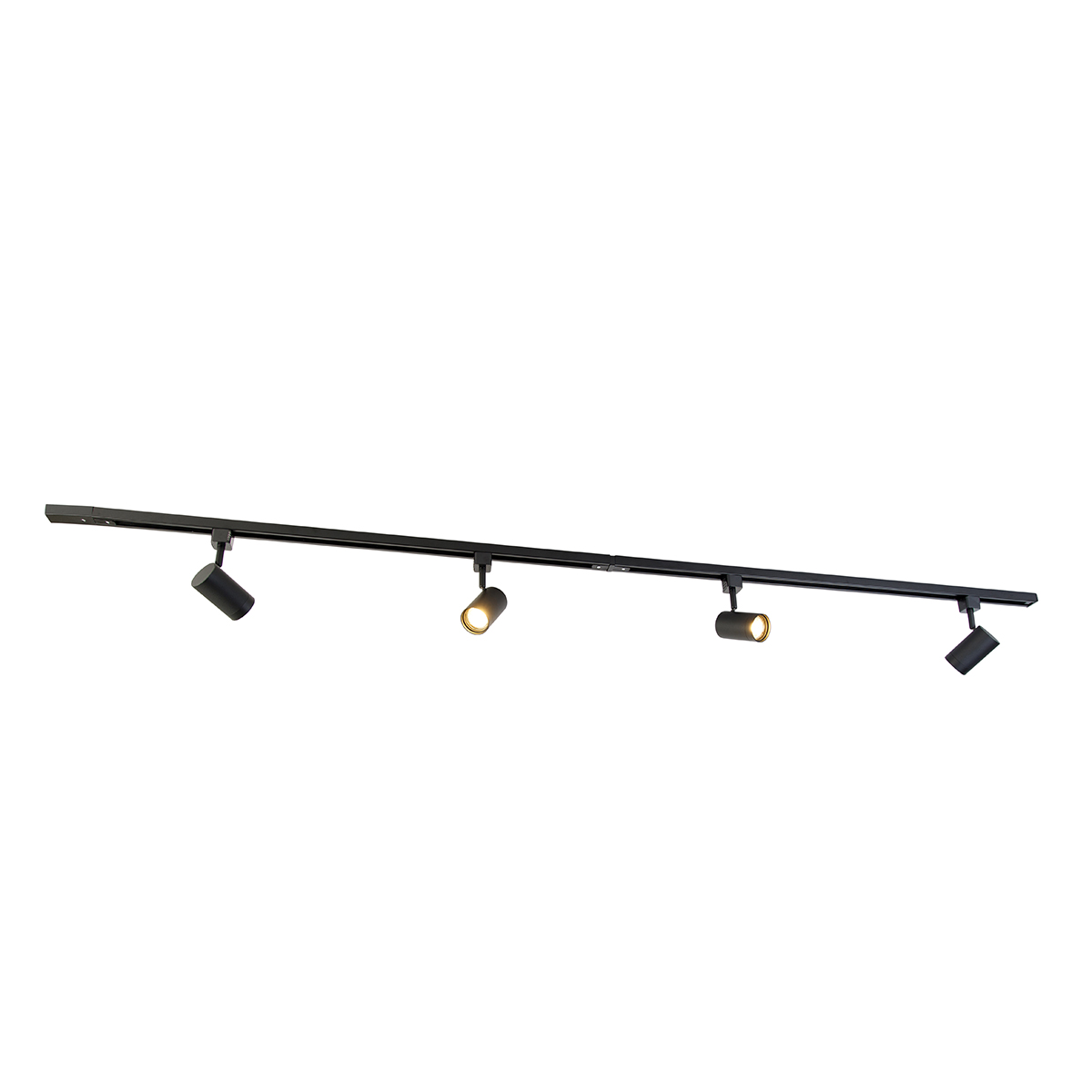 QAZQA Nowoczesny system szynowy 1-fazowy z 4 punktami czarnymi - Jeana