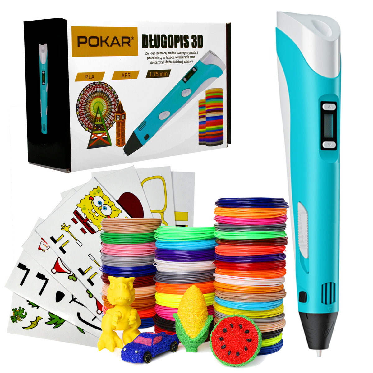 Długopis Drukarka 3D Pen Zestaw +wkłady 200 Metrów