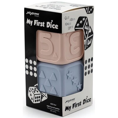 Jellystone Designs JELLYSTONE DESIGNS Kostki Edukacyjne Popielaty i Śnieżnobiały Jellystone Designs