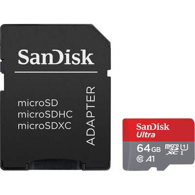 SanDisk Ultra microSDXC 64GB UHS-I + adapter (SDSQUAB-064G-GN6MA)