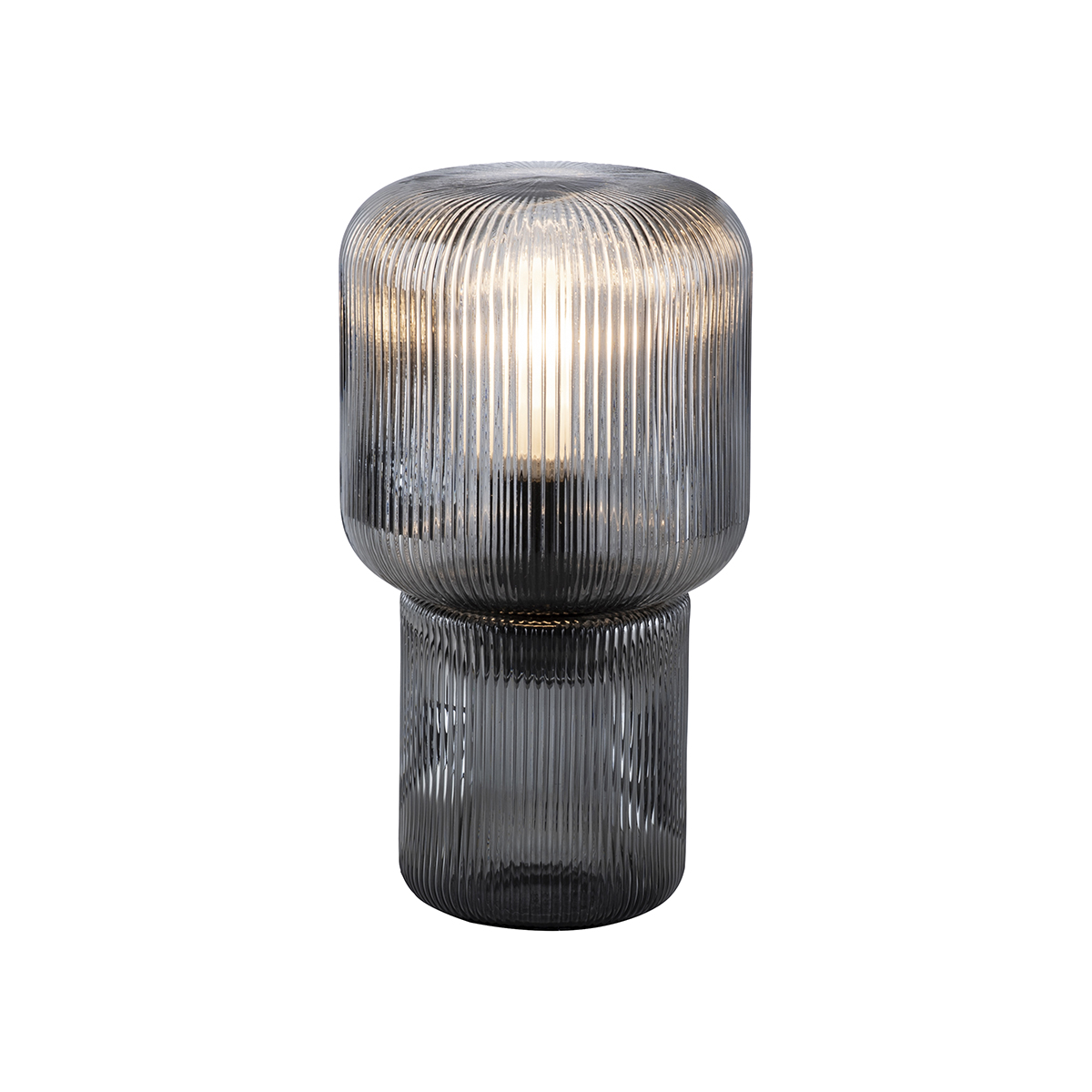 Paul Neuhaus Designerska lampa stołowa dymione szkło - Zonat